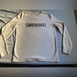 American Eagle Outfitters Light Gray Crewneck Sweater